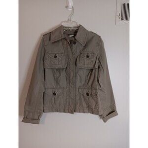 J Crew Womens Utility Cargo Jacket Sz 2 100% Cotton Style 78000